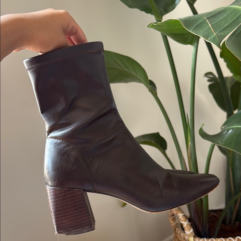Brown Leather Ankle Boots
